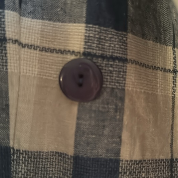 Vintage! San Moire Long Plaid Blazer Size L - Picture 12 of 13